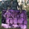 Purple Fox Fur Bag 6344