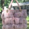 Baby Pink Fox Fur Bag 7665