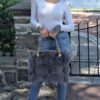 Grey Fox Fur Bag 6744 - Image 2