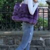 Purple Fox Fur Bag 6344 - Image 3