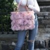 Baby Pink Fox Fur Bag 7665 - Image 2