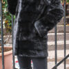 Horizontal Ranch Mink Fur Jacket with Hood 3339 - Image 2