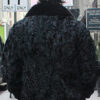Mens Black Persian Jacket Black Mink Fur Collar 5122 - Image 3