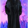 Full Length Classic Designer Ranch Mink Fur Coat Shawl Collar Turn Back Cuffs #316