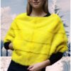 Yellow Mink Fur Capelet