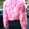 Pink Fox Fur Jacket 74834 - Image 4
