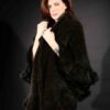Mahogany Knit MInk Fur Cape 7888 - Image 5